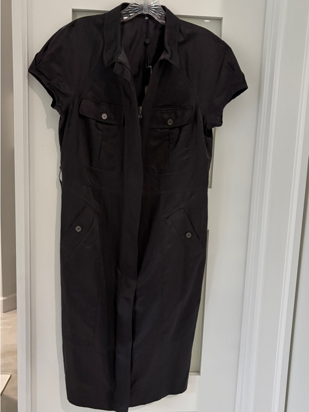 Magaschoni Black Utility Shirt Dress
